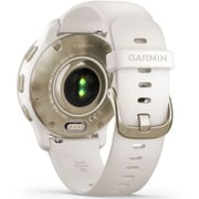 Garmin 0100249612 VENU 2 Plus GPS Smart Watch Cream Gold Stainless Steel Bezel W/Ivory Case and Silicone Band