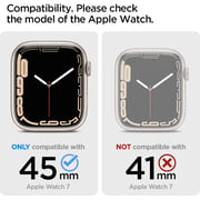 Spigen Thin Fit designed for Apple Watch Series 8/7 (45mm) Case Cover - Black