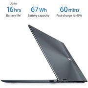 لاب توب ASUS Zenbook Flip 13 OLED باللمس-معالج Core i7الجيل11(2.8جيجاهرتز)، رام16جيجابايت، ذاكرة تخزين داخلية1تيرابايت، ذاكرة رسومات مشتركة، نظام تشغيلWin11Home،شاشة 13.3بوصةFHD،لون رمادي باينOLED،لوحة مفاتيح إنجليزي/عربي بقلم لمس Stylus، UX363EA-OLED101W