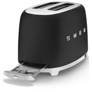 Smeg Toaster 2 Slice Matt Black TSF01BLMUK