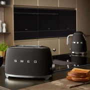Smeg Toaster 2 Slice Matt Black TSF01BLMUK