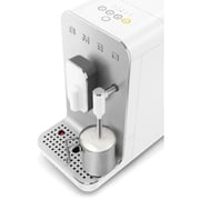 Smeg Coffee Machine with Milk Frother Matt White BCC02WHMUK