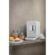 Smeg Coffee Machine with Milk Frother Matt White BCC02WHMUK