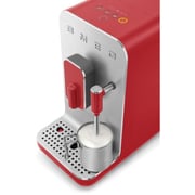 Smeg Coffee Machine with Milk Frother Matt Red BCC02RDMUK