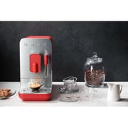 Smeg Coffee Machine with Milk Frother Matt Red BCC02RDMUK