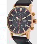 Cruiser Leather Strap Chronograph Watch