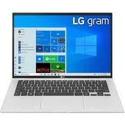 LG Gram Laptop - 11th Gen Core i7 2.8GHz 16GB 1TB Win10 14inch WUXGA Silver English/Arabic Keyboard 14Z90P-G.AA89E1