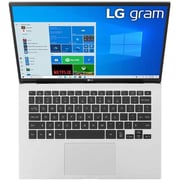 LG Gram Laptop - 11th Gen Core i7 2.8GHz 16GB 1TB Win10 14inch WUXGA Silver English/Arabic Keyboard 14Z90P-G.AA89E1