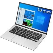 LG Gram Laptop - 11th Gen Core i7 2.8GHz 16GB 1TB Win10 14inch WUXGA Silver English/Arabic Keyboard 14Z90P-G.AA89E1