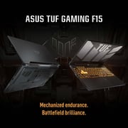 ASUS TUF F15 (2022) Gaming Laptop - 12th Gen / Intel Core i7-12700H / 15.6inch FHD / 16GB RAM / 512GB SSD / 4GB NVIDIA GeForce RTX 3050 Graphics / Windows 11 Home / English & Arabic Keyboard / Grey / Middle East Version - [FX507ZC-HN028W]