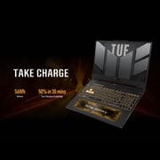 ASUS TUF F15 (2022) Gaming Laptop - 12th Gen / Intel Core i7-12700H / 15.6inch FHD / 16GB RAM / 512GB SSD / 4GB NVIDIA GeForce RTX 3050 Graphics / Windows 11 Home / English & Arabic Keyboard / Grey / Middle East Version - [FX507ZC-HN028W]