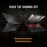 ASUS TUF A17 (2022) Gaming Laptop - AMD Ryzen 7-6800H / 17.3inch FHD / 16GB RAM / 512GB SSD / 4GB NVIDIA GeForce RTX 3050 Graphics / Windows 11 Home / English & Arabic Keyboard / Jaeger Grey / Middle East Version - [FA707RC-HX006W]