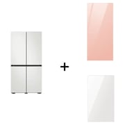 Samsung  BESPOKE 4-Door Flex Refrigerator 820 L With Top Glam Peach & Bottom Glam White Panel