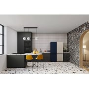Samsung  BESPOKE 1.85m Fridge Freezer 350LWith Top Glam Navy & Bottom Glam White Panel
