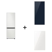 Samsung  BESPOKE 1.85m Fridge Freezer 350LWith Top Glam Navy & Bottom Glam White Panel