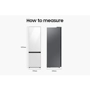 Samsung  BESPOKE 1.85m Fridge Freezer 350LWith Top Glam Peach & Bottom Glam White Panel