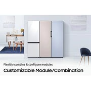 Samsung  BESPOKE 1.85m Fridge Freezer 350LWith Top Glam Peach & Bottom Glam White Panel
