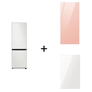 Samsung  BESPOKE 1.85m Fridge Freezer 350LWith Top Glam Peach & Bottom Glam White Panel