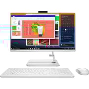 Lenovo IdeaCentre AIO 3 22ITL6 (2020) Desktop - 11th Gen / Intel Core i3-1115G4 / 21.5inch FHD / 256GB SSD / 4GB RAM / Shared Intel UHD Graphics / Windows 11 Home / English & Arabic Keyboard / White / Middle East Version - [F0G5009XAX]