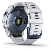 Garmin 010-02540-25 Fenix 7 Sapphire Solar Smart Watch with Whitestone Band White/Blue
