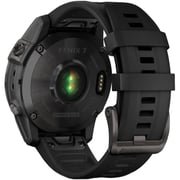 Garmin 0100254021 Fenix 7 Sapphire Solar Smart Watch 47mm Carbon Grey DLC Titanium With Black Band