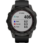 Garmin 0100254021 Fenix 7 Sapphire Solar Smart Watch 47mm Carbon Grey DLC Titanium With Black Band