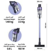 Samsung Jet 60 Stick Cordless Vacuum Cleaner Violet VS15A6031R4/SG