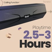 Toreto Tor-348 Sound Blast Bluetooth Speaker With Mic, Deep Bass, Bluetooth V5.0 With Voice Assistant With Supporting Usb, Sd Card, Aux, Fm & Call Function- (black)