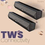 Toreto Tor-348 Sound Blast Bluetooth Speaker With Mic, Deep Bass, Bluetooth V5.0 With Voice Assistant With Supporting Usb, Sd Card, Aux, Fm & Call Function- (black)