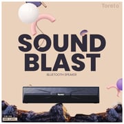 Toreto Tor-348 Sound Blast Bluetooth Speaker With Mic, Deep Bass, Bluetooth V5.0 With Voice Assistant With Supporting Usb, Sd Card, Aux, Fm & Call Function- (black)