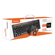 Meetion Keyboard Mouse and Speaker 3 in 1 Combo Pack Black/Orange