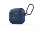 Baykron Silicone Case With Carabiner For Airpods 3rd Generation Midnight Blue