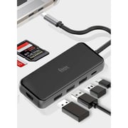 FITIT 7-in-1 USB Type C Hub Multiport Adapter with 4K HDMI, USB C PD Power Delivery, 3x USB, SD TF Card Reader, Compatible with Mac Book Pro XPS and More Type C Devices