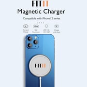 Fitit Magsafe Magnetic Charger Glass Finish White