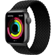 FITIT Braided Solo Loop Woven Strap for Apple Watch, Elastic Bracelet for iWatch 38mm 40mm 41mm for Women Men , Ultra 2 SE Series 3 and above with metal connectors