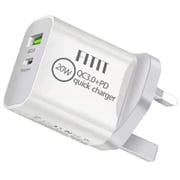 Fitit Dual Port Fast Charging 20W Wall Adapter White - FWA-001