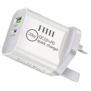 Fitit Dual Port Fast Charging Wall Adapter White