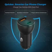 Fitit Dual Port Fast Charging Car Adapter Black