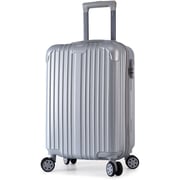 Stargold Sg-tpc35 Abs+pc Material Trolley Luggage With Number Lock, Silver- 20 Inches.