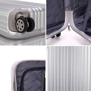 Stargold Sg-tpc35 Abs+pc Material Trolley Luggage With Number Lock, Silver- 20 Inches.