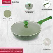 Prestige Granite Non-Stick Aluminium Wok Pan With Lid PR81116