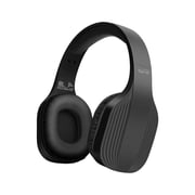 Promate Wireless Headset With Bluetooth V5.1, Audio Jack Wired Mode, Mic, Radio, Tf Card Slot And 10h Battery, Terra Black