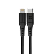 بروميت كابل لايتنينج من USB-c إلى لايتنينج بطول 2 متر ، قوي 20 واط توصيل الطاقة سريع الشحن كابل لايتنينج من السيليكون مع مزامنة بيانات 480 ميجابت في الثانية ومخرج طاقة 3a لهاتف أيباد 13/13 برو / 13 برو ماكس ، أيباد برو ، Powerlink-200 أسود