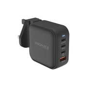 بروميت 100 واط Usb-c Gan شاحن حائط مع USB-c مزدوج ، 18 واط Qc 3.0 ، 20 واط من النوع c Pd المنافذ ، Ganport4-100pd