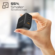 بروميت 100 واط Usb-c Gan شاحن حائط مع USB-c مزدوج ، 18 واط Qc 3.0 ، 20 واط من النوع c Pd المنافذ ، Ganport4-100pd