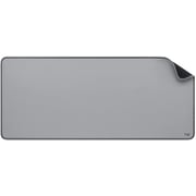 Logitech Desk Mat - Studio Series, Multifunctional Large Desk Pad, Extended Mouse Mat, In Mid-grey