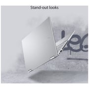 ASUS VivoBook Flip 14 (2020) Laptop - 11th Gen / Intel Core i5-1135G7 / 14inch FHD / 8GB RAM / 512GB SSD / 4GB Intel Iris Xe Max Graphics / Windows 11 Home / English & Arabic Keyboard / Silver / Middle East Version - [TP470EZ-EC087W]