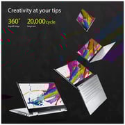 ASUS VivoBook Flip 14 (2020) Laptop - 11th Gen / Intel Core i5-1135G7 / 14inch FHD / 8GB RAM / 512GB SSD / 4GB Intel Iris Xe Max Graphics / Windows 11 Home / English & Arabic Keyboard / Silver / Middle East Version - [TP470EZ-EC087W]