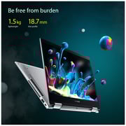 ASUS VivoBook Flip 14 (2020) Laptop - 11th Gen / Intel Core i5-1135G7 / 14inch FHD / 8GB RAM / 512GB SSD / 4GB Intel Iris Xe Max Graphics / Windows 11 Home / English & Arabic Keyboard / Silver / Middle East Version - [TP470EZ-EC087W]