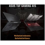 ASUS TUF A15 (2022) Gaming Laptop - AMD Ryzen 7-6800H / 15.6inch FHD / 16GB RAM / 512GB SSD / 4GB NVIDIA GeForce RTX 3050 Ti Graphics / Windows 11 Home / English & Arabic Keyboard / Mecha Grey / Middle East Version - [FA507RE-HN052W]